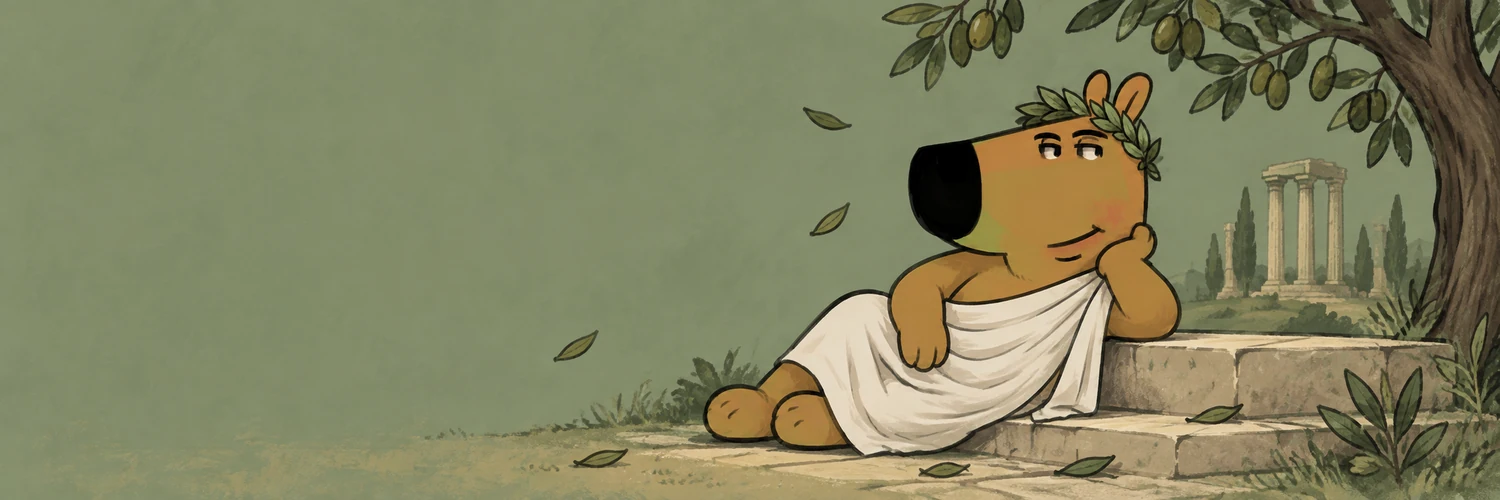 Agrippa and the peaceful empire, illustrated in sage and ochre