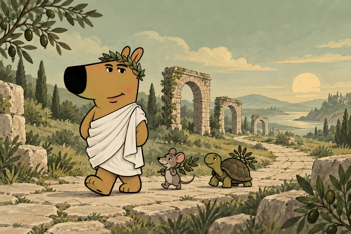 Agrippa and his small Roman companions plotting a peaceful future